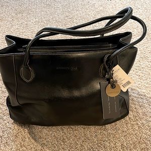 Brand new Kenneth Cole Tote Bag in black leather